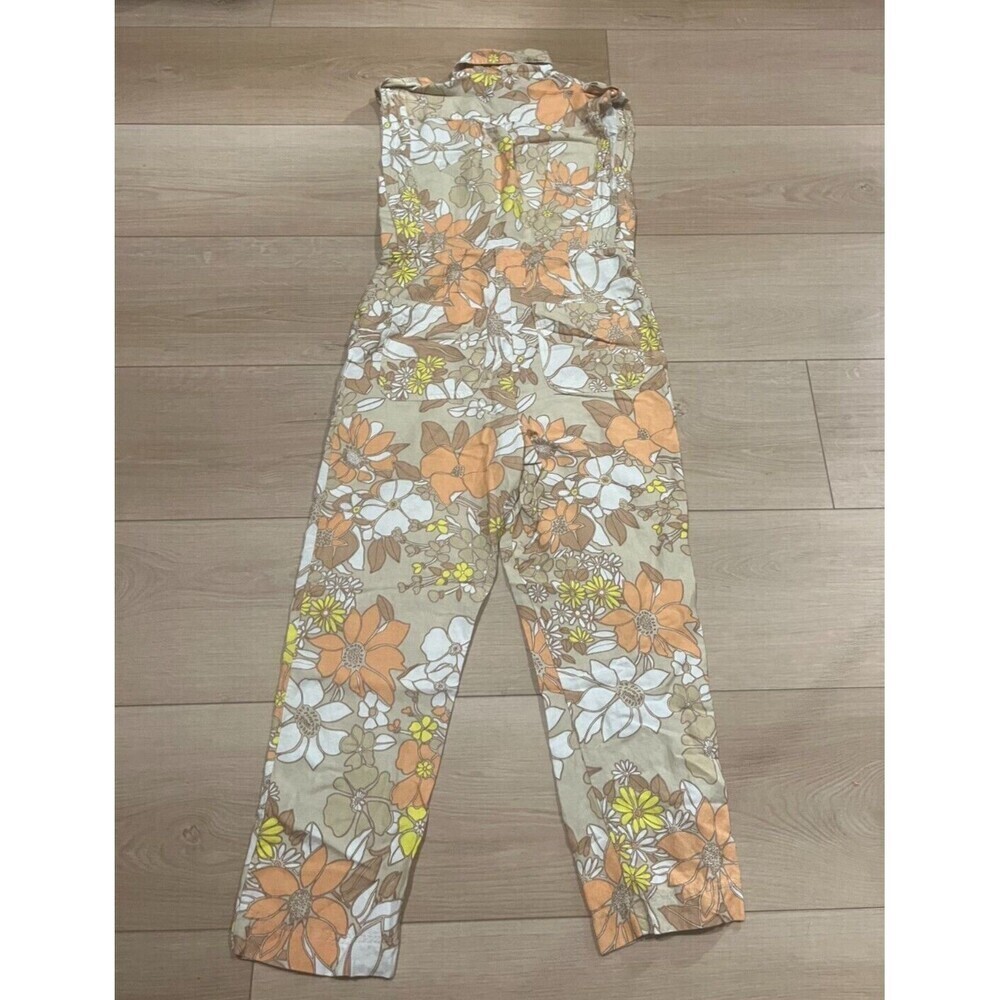 Current Air Sleeveless Utility Button Down Jumpsuit Womens Size XS Multi Boho - Picture 8 of 10